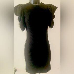 Baby doll shoulder ribbed top
